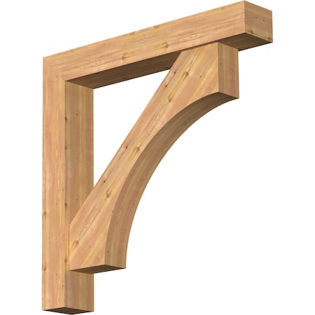 Westlake Block Smooth Bracket W/ Offset Brace, Western Red Cedar, 7 1/2W X 46D X 46H